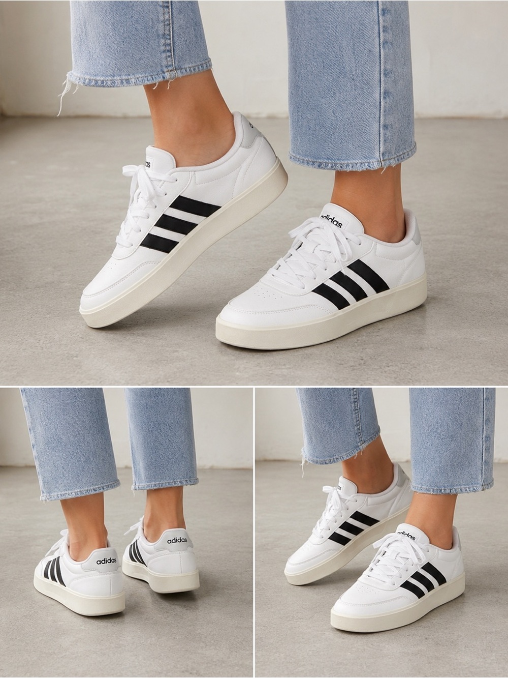 Adidas Breaknet 3.0 Sneakers White Black Men’s 9.5 NWT No Box JR3559 Women’s 11